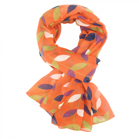 Vines & Leaves Lightweight Scarf - Various Colours