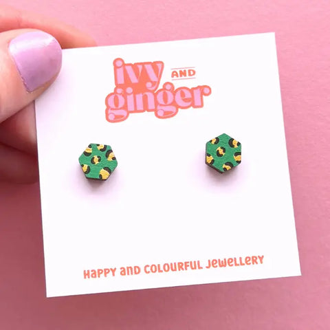 Hexagon Earrings - Various Colours