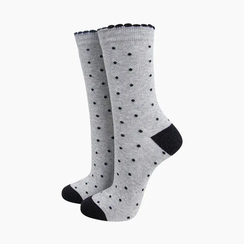 Small Spots Glitter Socks - Various Colours