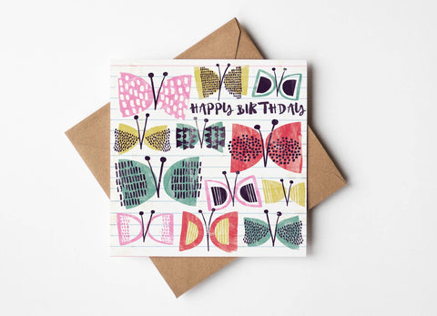 Penblwydd Hapus Butterflies