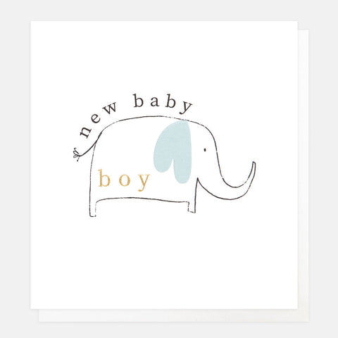 New Baby Boy Blue Elephant