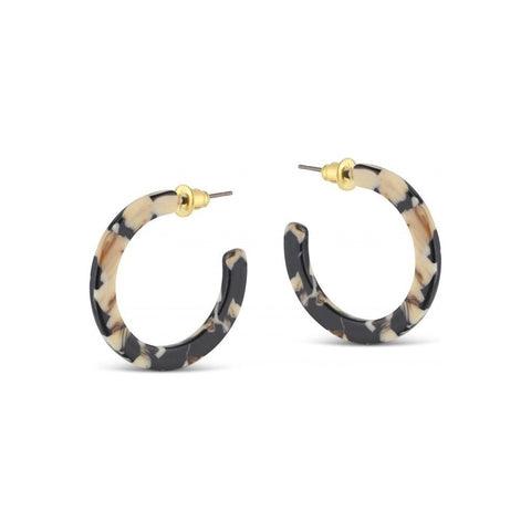 Resin Hoop Earrings - Various Colours