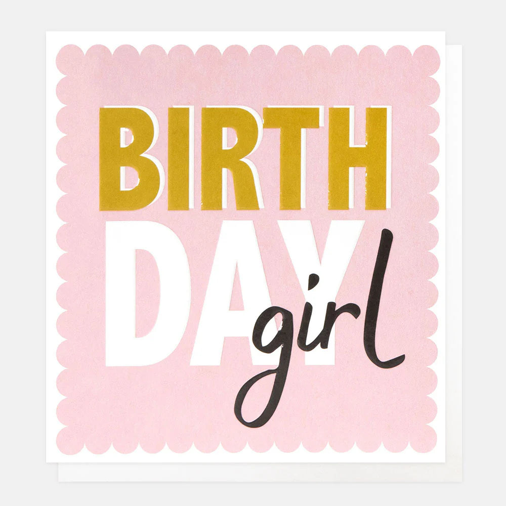 Birthday Girl Pink Scallop