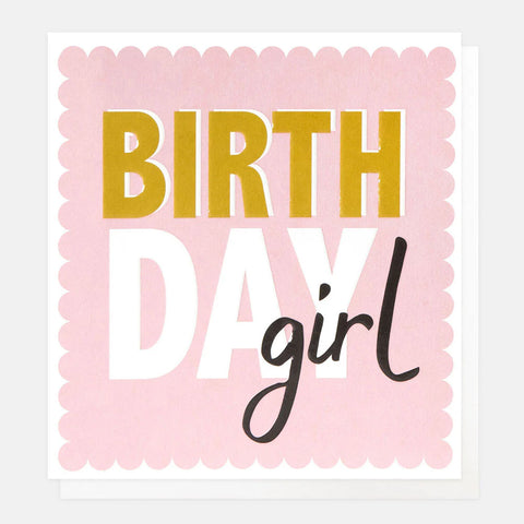 Birthday Girl Pink Scallop