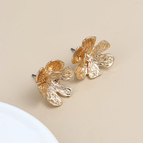 Golden Floral Bloom Earrings