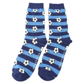 Footballs & Stripes Socks - Various Colours