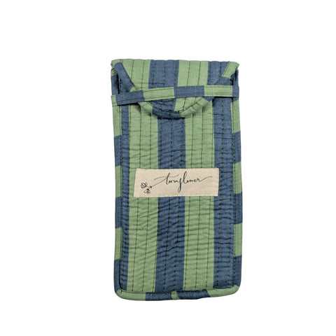 Striped Quilted Glasses Case - Various Colours