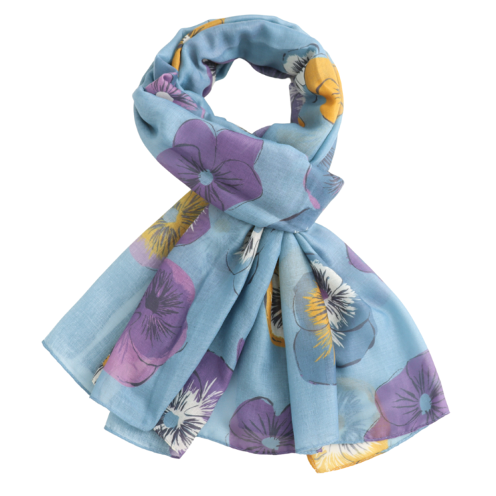 Pansies Lightweight Scarf - Various Colours