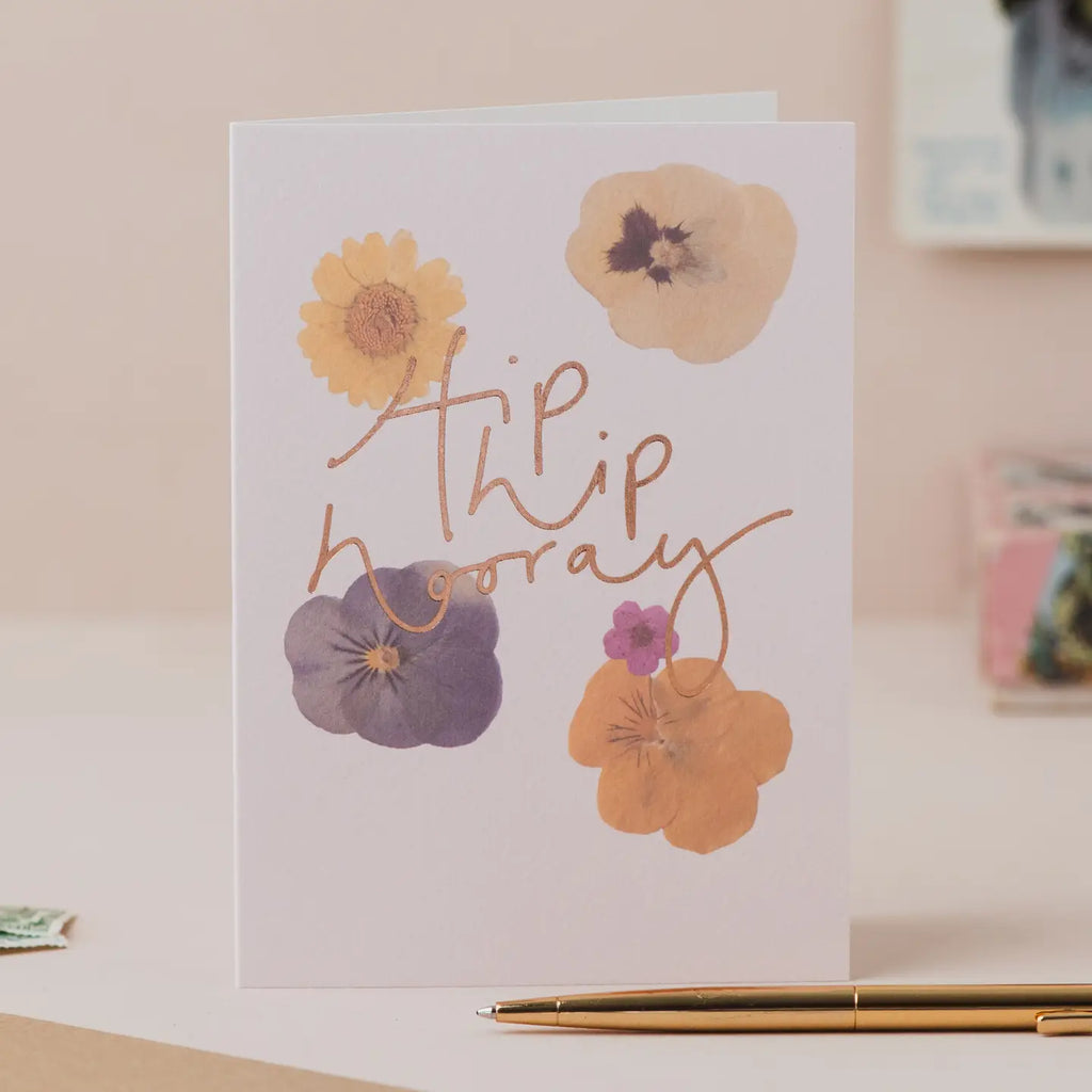 Hip Hip Hooray Floral Card
