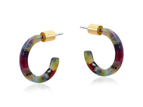 Petite Resin Hoop - Various Colours