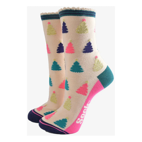 Christmas Tree Repeat Socks - Various