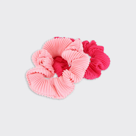 Crinkle Set Of 2 Scrunchie - Various Colours