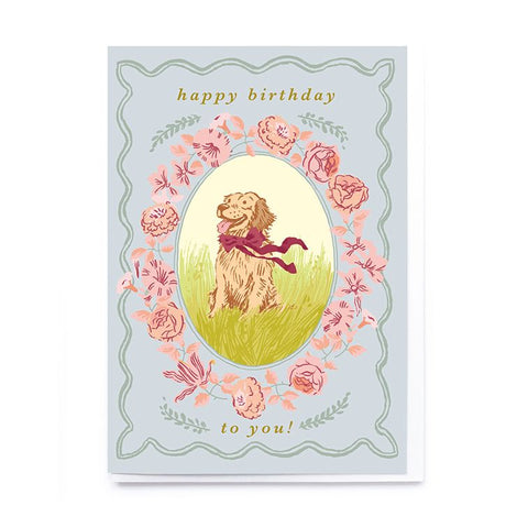 Happy Birthday Dog on Grass
