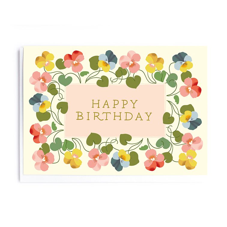 Happy Birthday Pansy Border