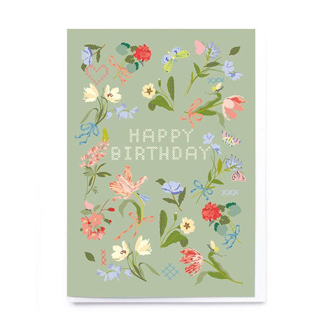 Happy Birthday Embroidery