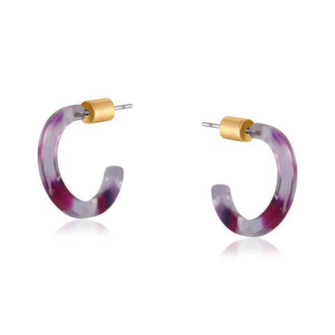 Petite Resin Hoop - Various Colours