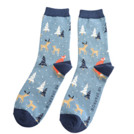 Festive Foxes Men's Socks - Various Colours