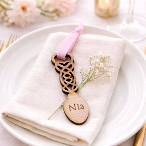 Wooden Welsh Lovespoon Decorations – Cariad & Cwtch