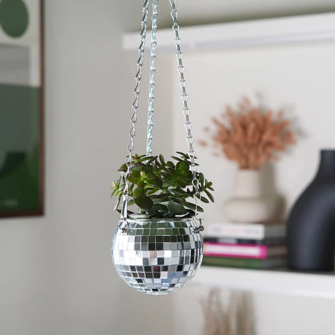 Disco Ball Hanging Planter