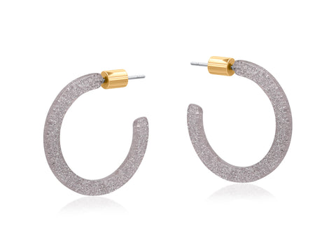 Resin Hoop Earrings - Various Colours