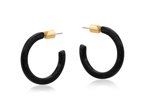 Resin Hoop Earrings - Various Colours