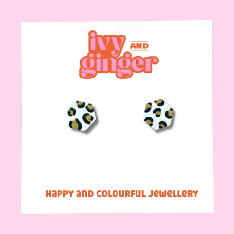 Hexagon Earrings - Various Colours