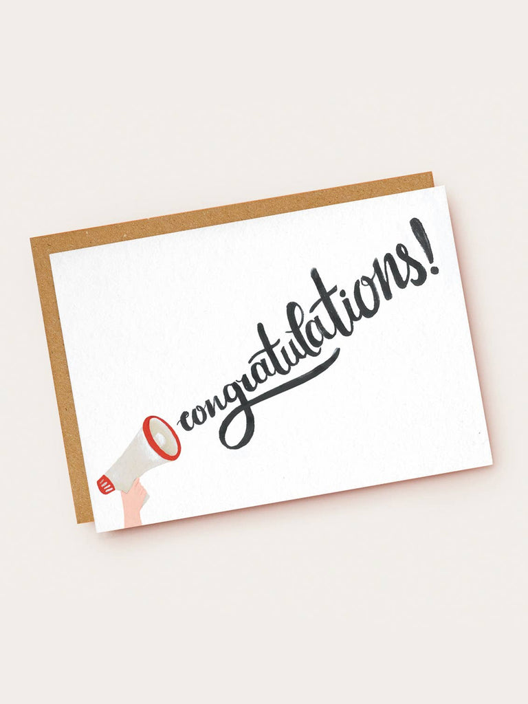 Congratulations! Megaphone Celebration Card