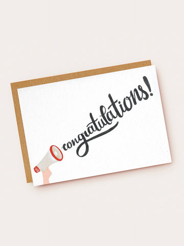 Congratulations! Megaphone Celebration Card