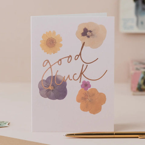 Good Luck Floral Card