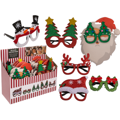 Fun Christmas Glasses - Assorted