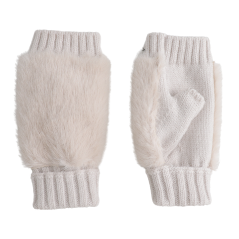 Faux Fur Fingerless Gloves - Various Colours