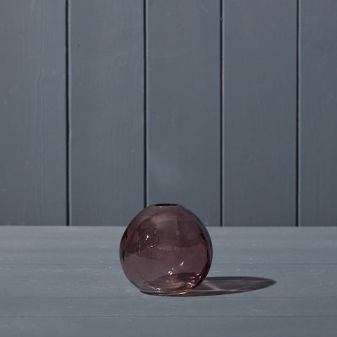 Mini Globe Shaped Glass Vase - Various Colours