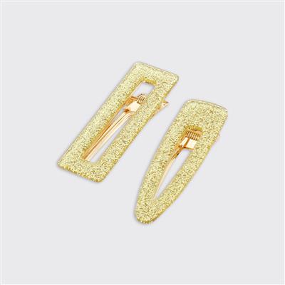 Set of 2 Glitter Hair Clips - Various Colours