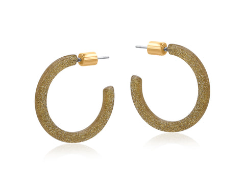 Resin Hoop Earrings - Various Colours