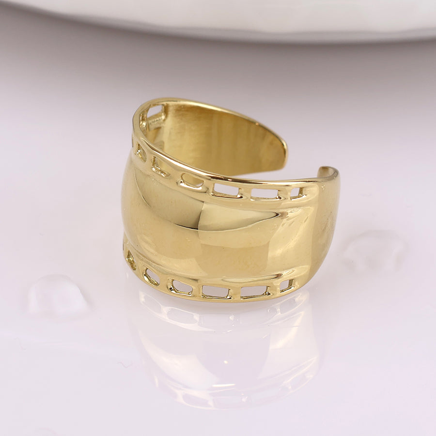 Waterproof Gold Plated Open Ring