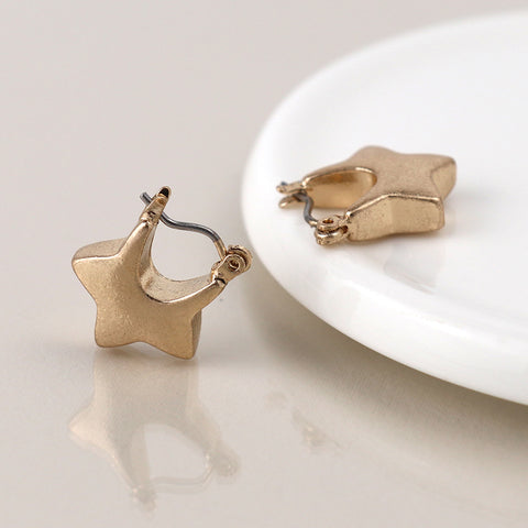Worn Chunky Star Earrings - Various Colours