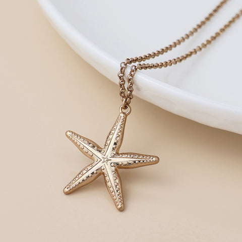 Gold Starfish Necklace
