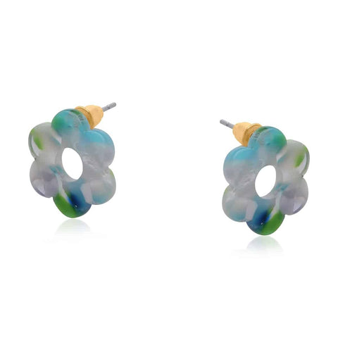 Resin Flower Studs - Various Colours