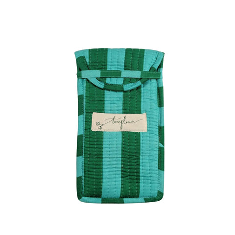Striped Quilted Glasses Case - Various Colours