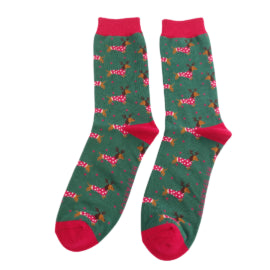 Xmas Sausage Dogs Men's Socks - Various Colours