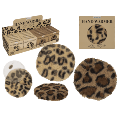 Leopard Hand Warmer with Plush Cover - Various Colours