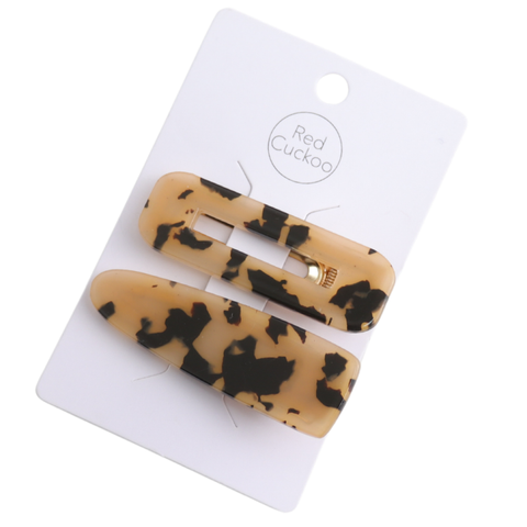 Tortoiseshell Hair Clips  - Various Colours