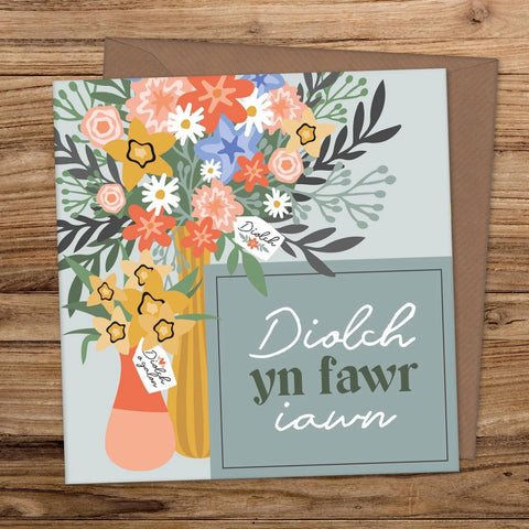 Diolch Yn Fawr - Floral Vase