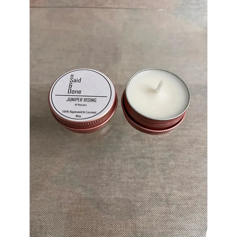 Miniature Rapeseed and Coconut Candles In A Tin