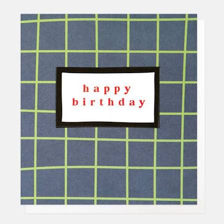 Happy Birthday Line Grid