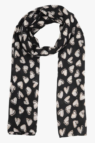 Kara Hearts Lightweight Scarf - Various Colours