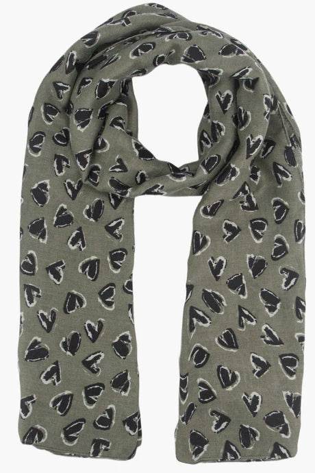 Kara Hearts Lightweight Scarf - Various Colours
