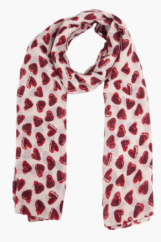 Kara Hearts Lightweight Scarf - Various Colours