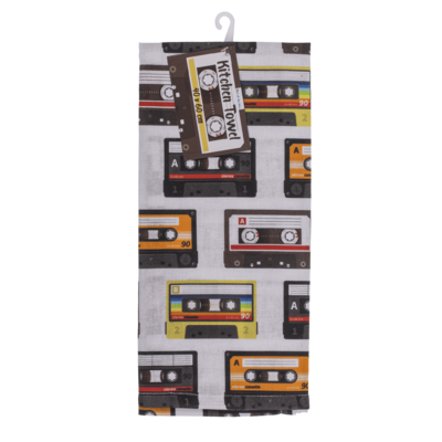 Cassettes Print Kitchen Towel