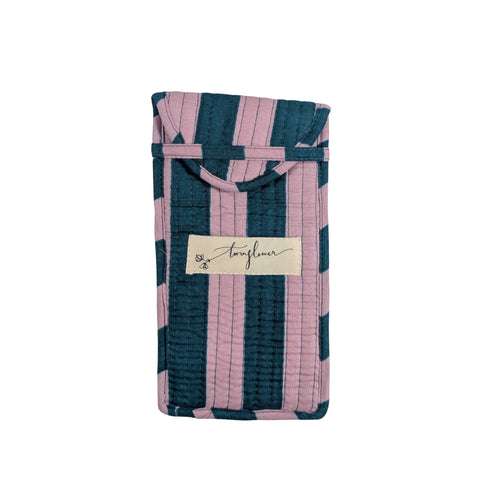 Striped Quilted Glasses Case - Various Colours